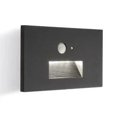 Segnapasso da esterno grafite led 3w cct incasso a parete con sensore crepuscolare