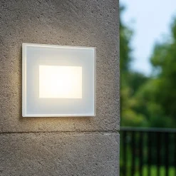 Segnapasso da esterno incasso a parete led 3w 4000k bianco ip65