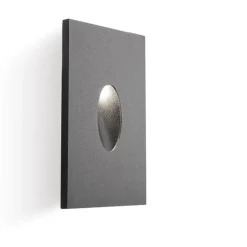 Segnapasso da esterno incasso a parete led 3w 4000k nero ip65