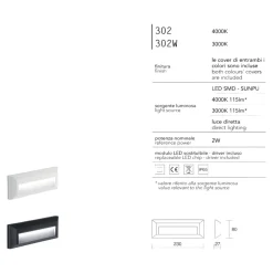 Segnapasso isyluce led 2w 4000k da esterno bianco antracite