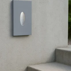 Segnapasso led per esterno da incasso a parete grigio 3w 4000k