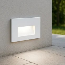 Segnapasso led per esterno rettangolare bianco ip65
