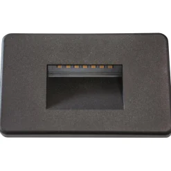 Segnapasso led 2w 3000k 4000k 5000k da incasso per esterno nero
