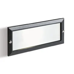 Segnapasso nero da esterno led 10w 3000k per incasso parete ip65