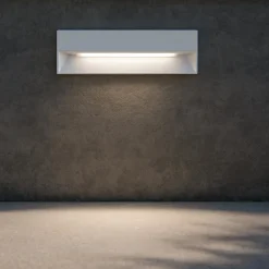 Segnapasso per esterni bianco led 6w 4000k incasso a parete