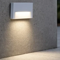 Segnapasso per esterni bianco rettangolare led 4w 4000k ip65