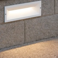 Segnapasso per esterni bianco led 12w 4000k da incasso parete ip65