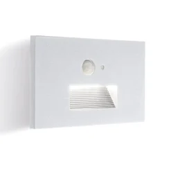 Segnapasso per esterni da incasso a parete bianco led cct con sensore crepuscolare