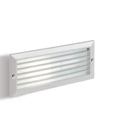 Segnapasso per esterni da incasso a parete rettangolare bianco ip54