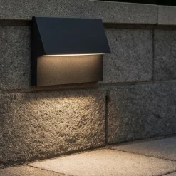 Segnapasso per esterni grafite led 3w 4000k da incasso a parete ip65