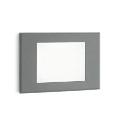 Segnapasso per esterno a incasso parete grafite led 3w 4000k ip65