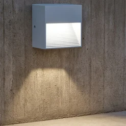 Segnapasso per esterno ideal lux ip44 bianco quadrato g9 220v