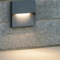 Segnapasso quadrato led per esterno da incasso parete 8w 4000k ip65