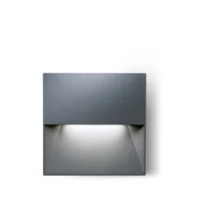 Segnapasso quadrato led per esterno da incasso parete 8w 4000k ip65
