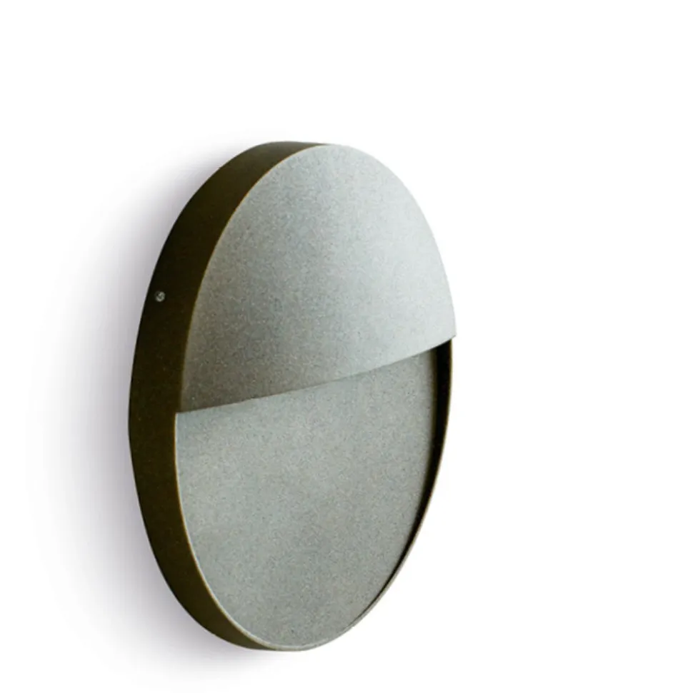 Segnapasso rotondo da parete per esterni grafite led 6w 4000k