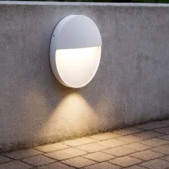 Segnapasso rotondo per esterno led 3w 3000k bianco ip65