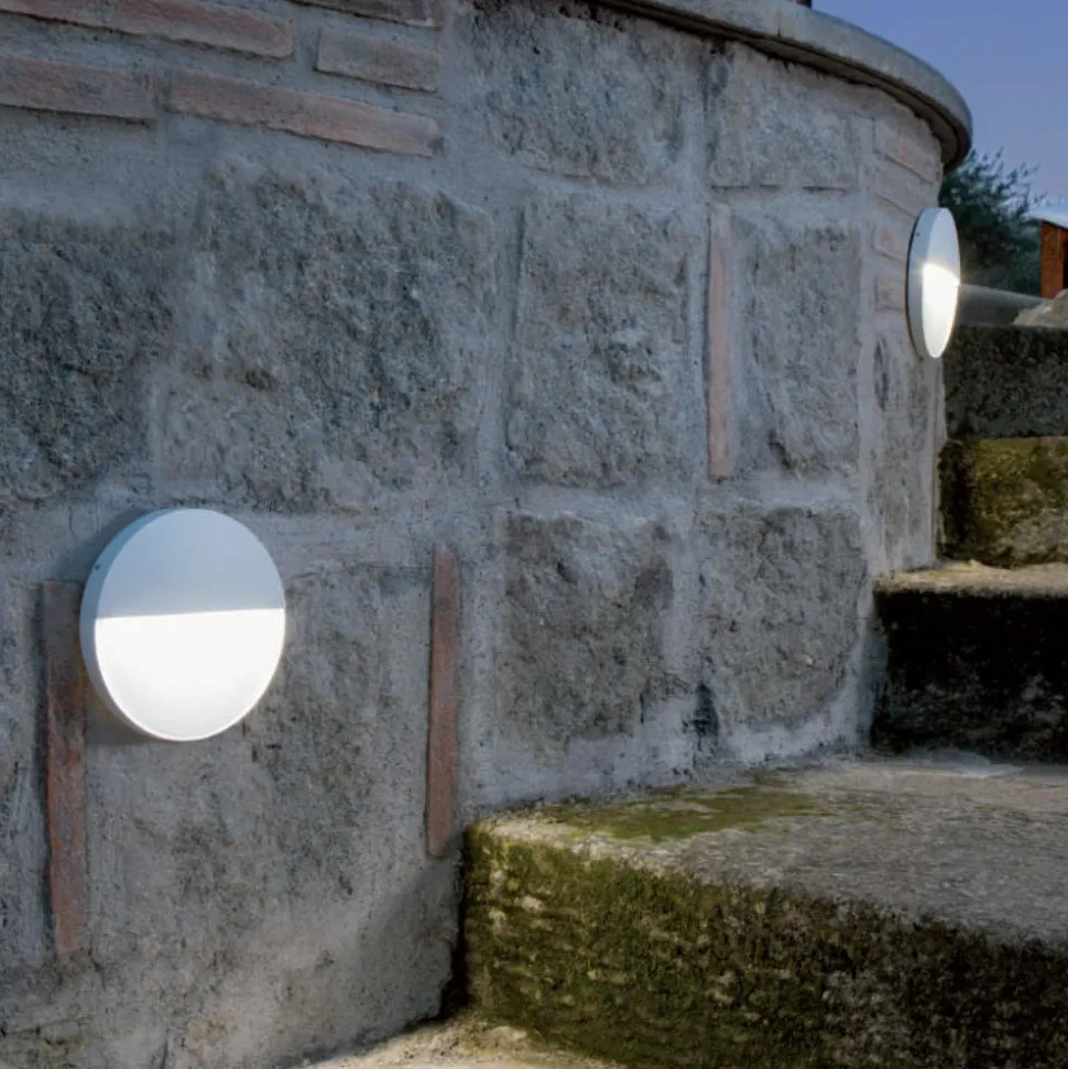 Segnapasso rotondo per esterno led 3w 3000k bianco ip65