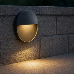 Segnapasso rotondo per esterni led 3w 4000k grafite