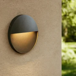 Segnapasso rotondo per esterni led 3w 4000k grafite