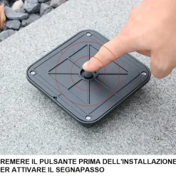 Segnapasso solare da terra a pavimento per esterno