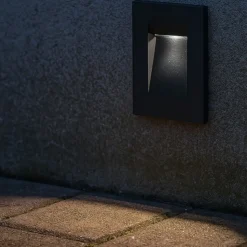 Segnapasso verticale antracite da incasso led 3w 3000k per esterno