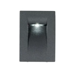Segnapasso verticale antracite da incasso led 3w 3000k per esterno