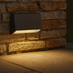 Segnapasso led senza incasso da esterno 1,5w 3000k ip65 antracite per giardini