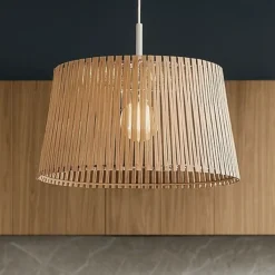 Sendero eglo lampadario cucina paralume traforato in legno