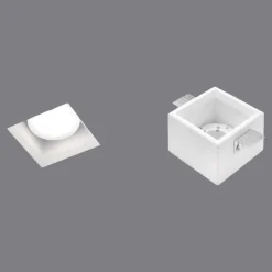 Sforzin filiatra faretto di gesso quadrato da incasso a soffitto