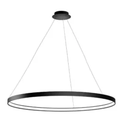 Sforzin lampadario tondo moderno led 70w 3000k cerchio nero