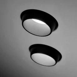 Sforzin lelanto faretto nero da incasso per controsoffitto luci orientabili
