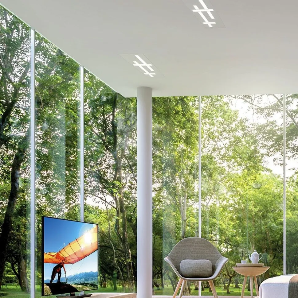 Sforzin magnesia lampada gesso da incasso 18w 3000k per controsoffitto