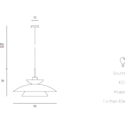Sforzin miloox kloe lampadario tortora per cucina moderna