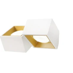 Sforzin nasso applique in gesso bianco dettagli oro due luci
