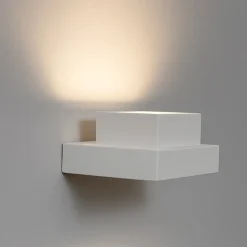 Sforzin tecnico applique moderna sibari quadrato gesso bianco gx53