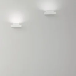 Sforzin tecnico applique moderna sibari quadrato gesso bianco gx53