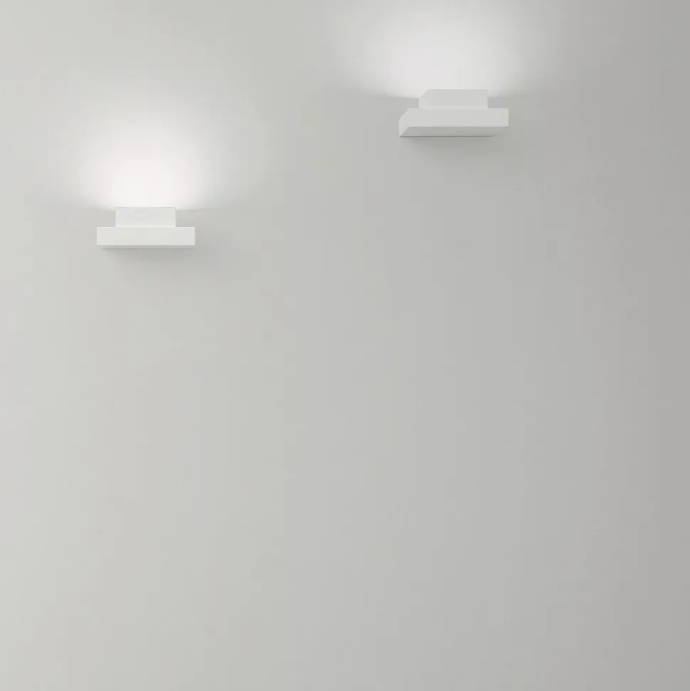 Sforzin tecnico applique moderna sibari quadrato gesso bianco gx53