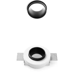 Sforzin thessaly faretto nero di gesso da incasso a soffitto