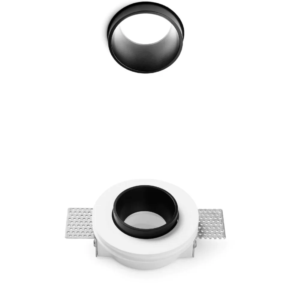 Sforzin thessaly faretto nero di gesso da incasso a soffitto