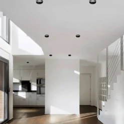Sforzin thessaly faretto nero di gesso da incasso a soffitto