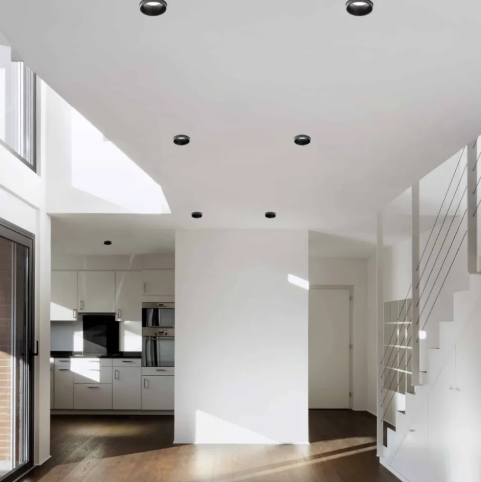 Sforzin thessaly faretto nero di gesso da incasso a soffitto