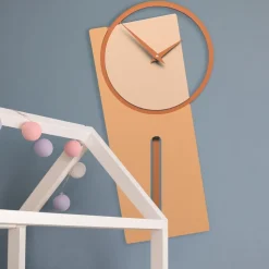 Sherlock legno pesca chiaro orologio a pendolo da parete moderno