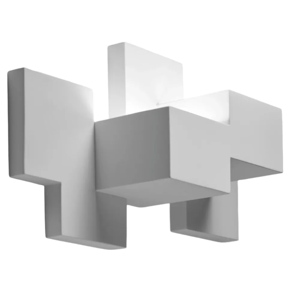 Side sforzin applique design moderna bianca cubi di gesso