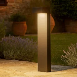 Sirio pt2 lampione da esterno giardino nero ideal lux