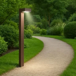 Sirio pt2 lampione da giardino marrone 80cm ideal lux