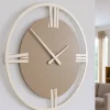 Sirio orologio da parete grande design moderno caffelatte