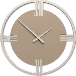Sirio orologio da parete grande design moderno caffelatte