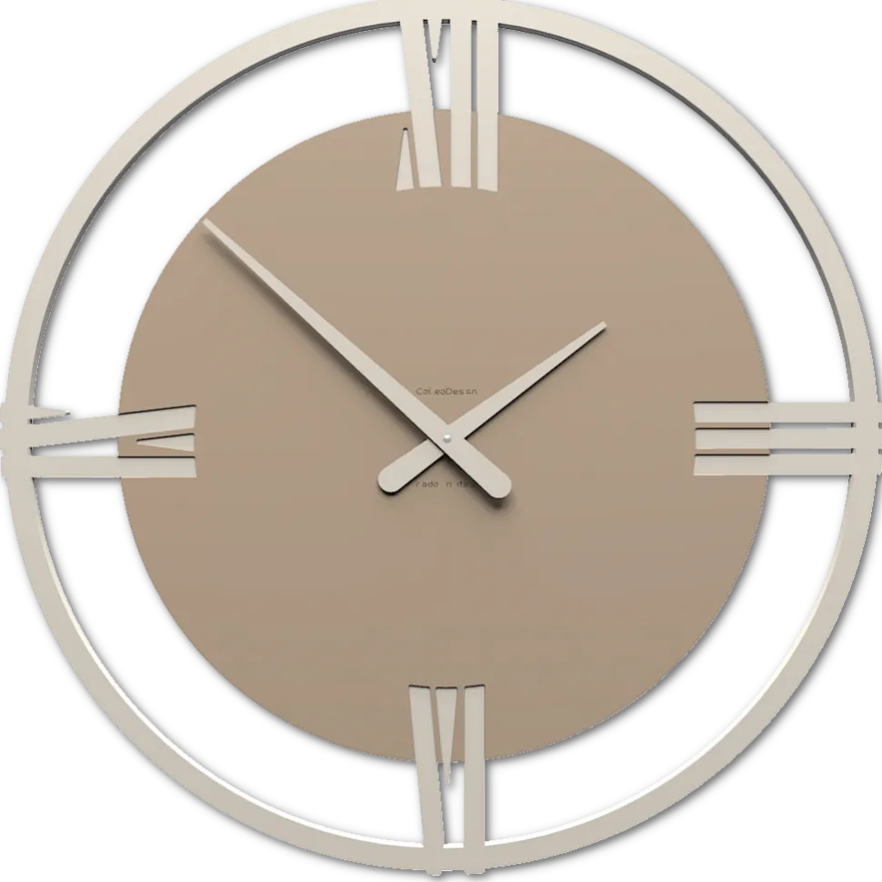 Sirio orologio da parete grande design moderno caffelatte