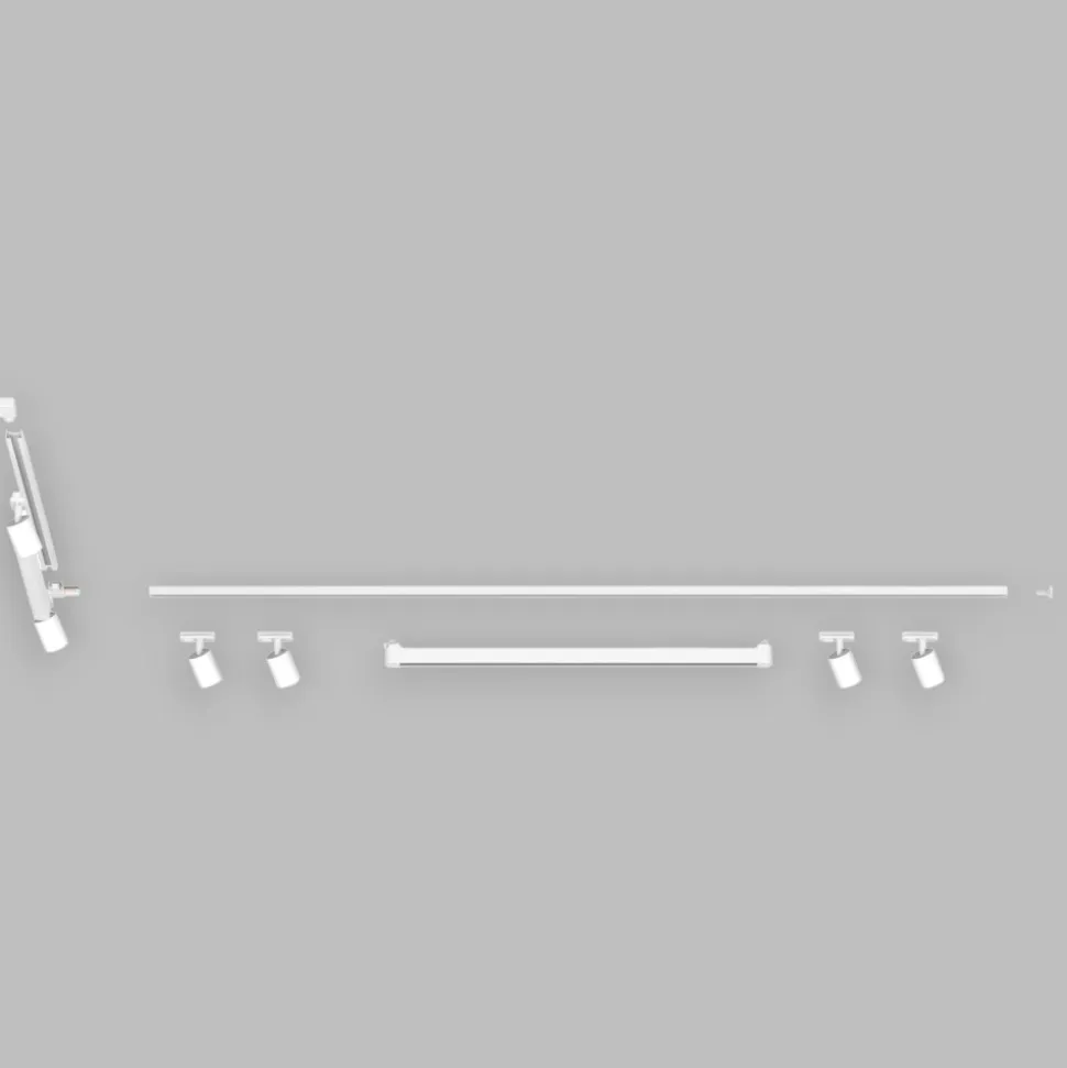 Sistema a binario ad angolo bianco modulo led 4000k con spot