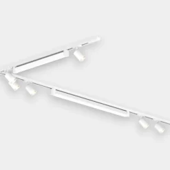 Sistema a binario ad angolo bianco modulo led 4000k con spot